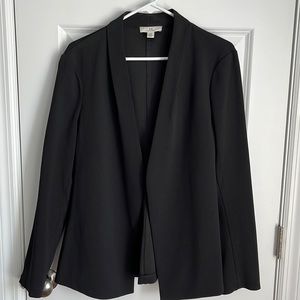 Halston Open Black Blazer
